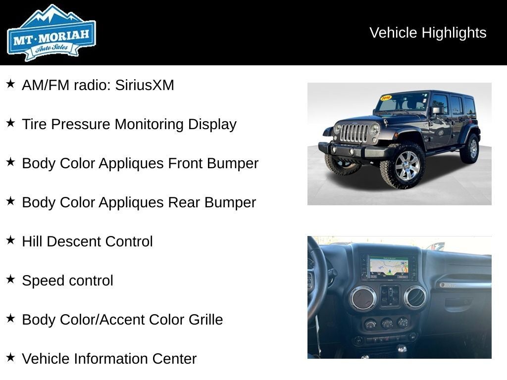 2016 Jeep Wrangler Unlimited Sahara