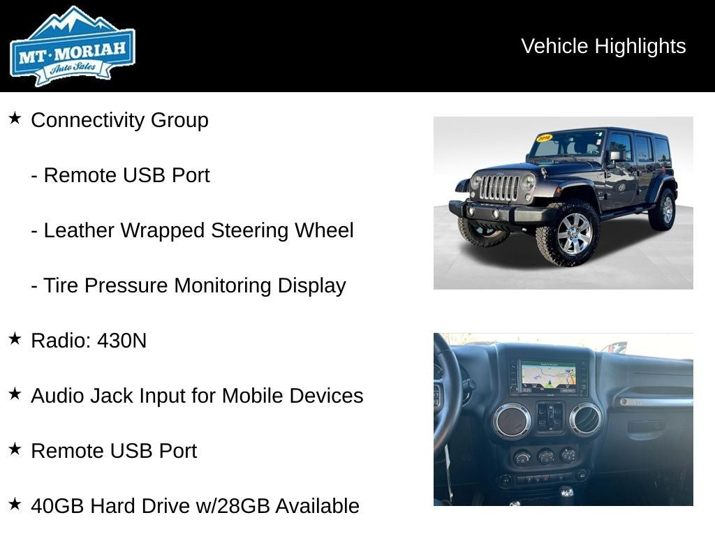 2016 Jeep Wrangler Unlimited Sahara