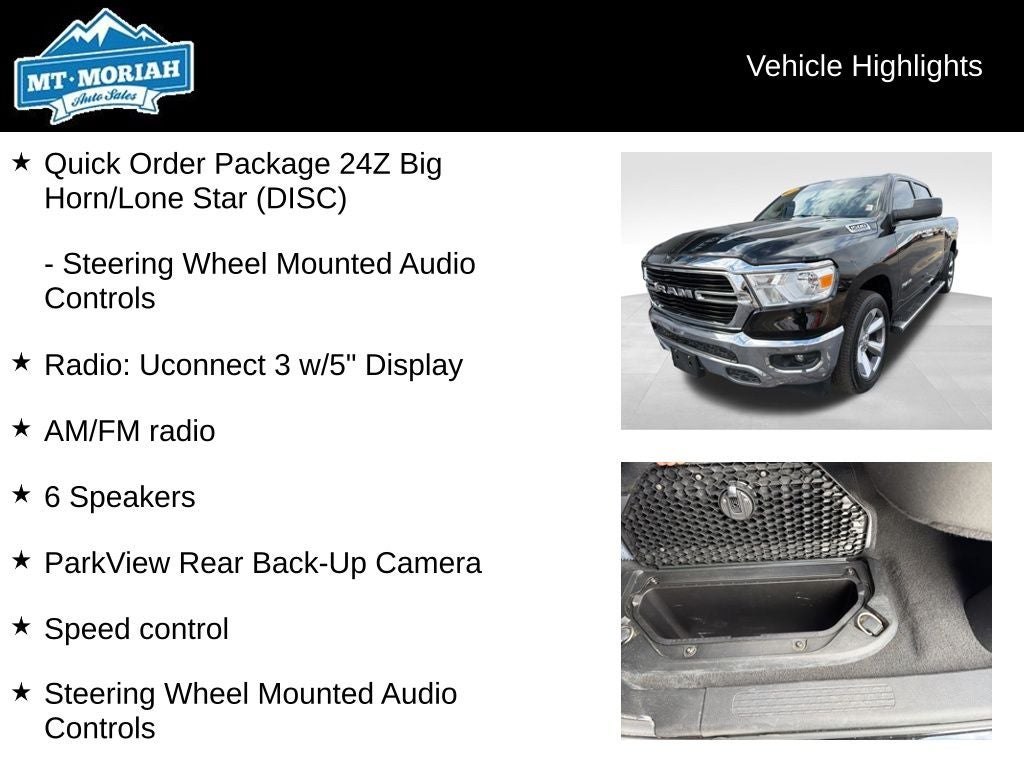 2019 RAM 1500 Big Horn/Lone Star