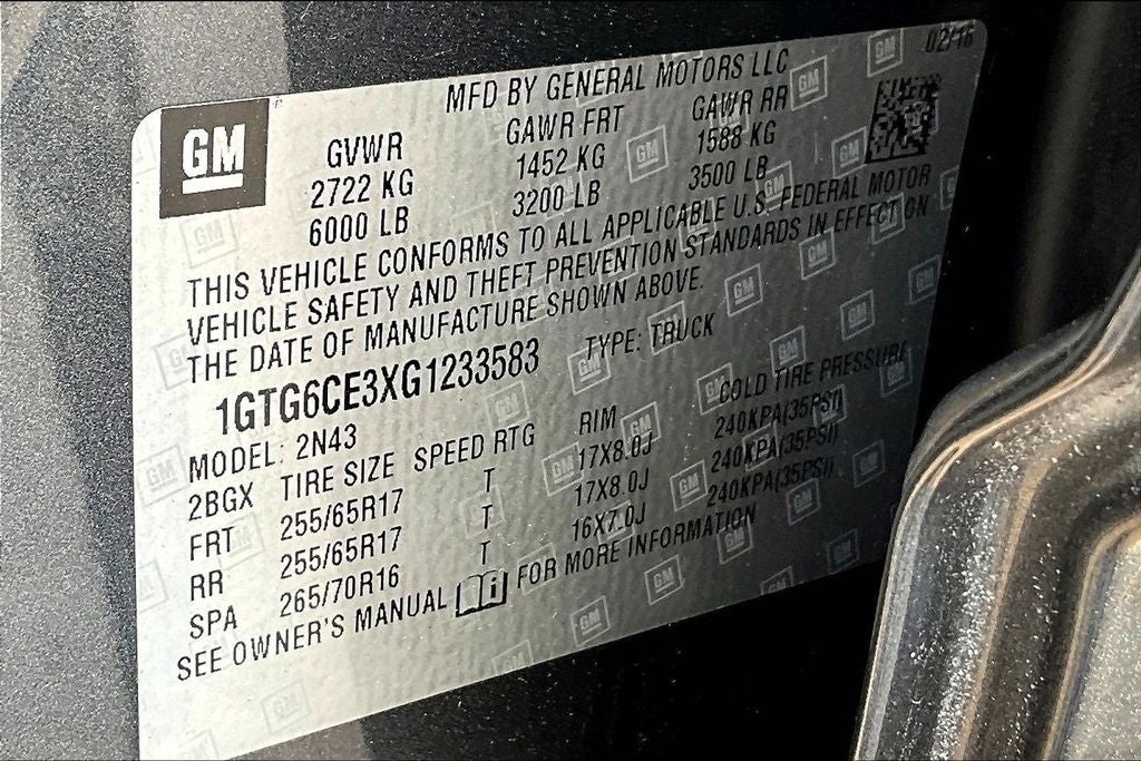 2016 GMC Canyon SLE1
