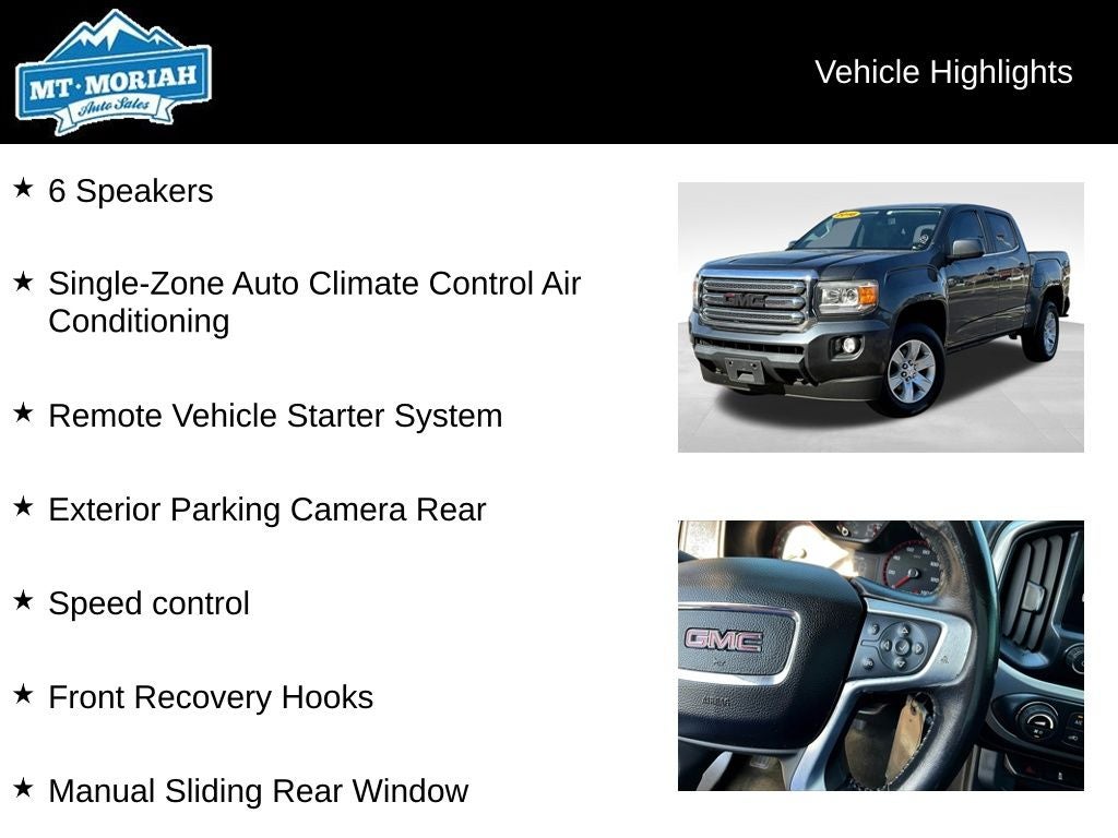 2016 GMC Canyon SLE1