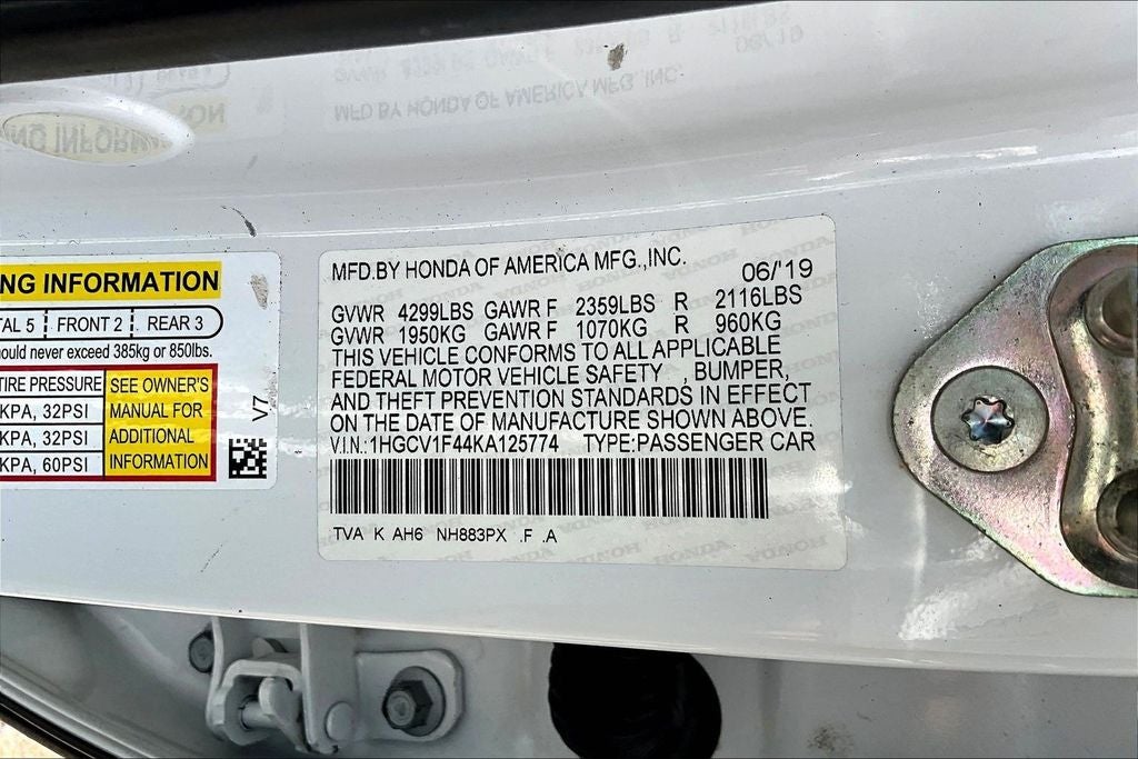2019 Honda Accord EX