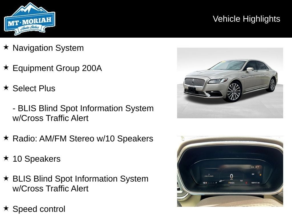 2017 Lincoln Continental Select