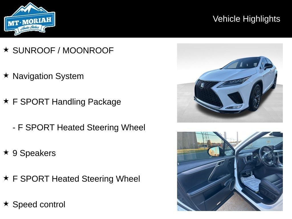 2022 Lexus RX 350 F Sport Handling