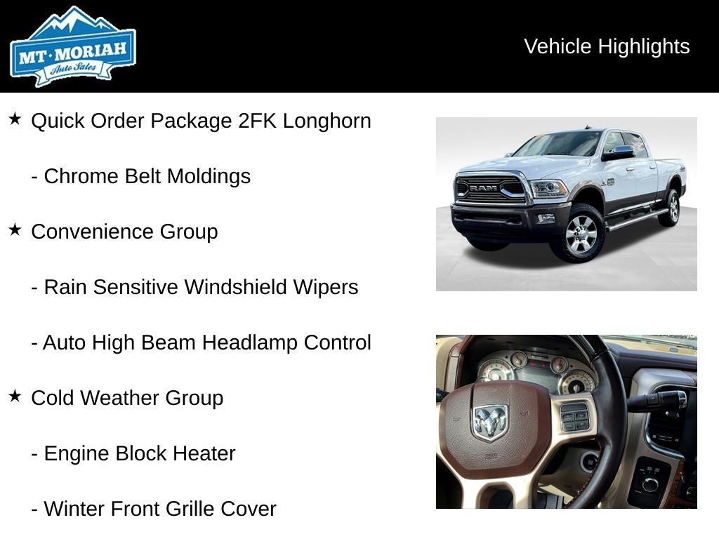 2018 RAM 2500 Laramie Longhorn