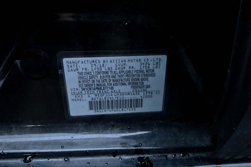 2019 Nissan Versa 1.6 SV