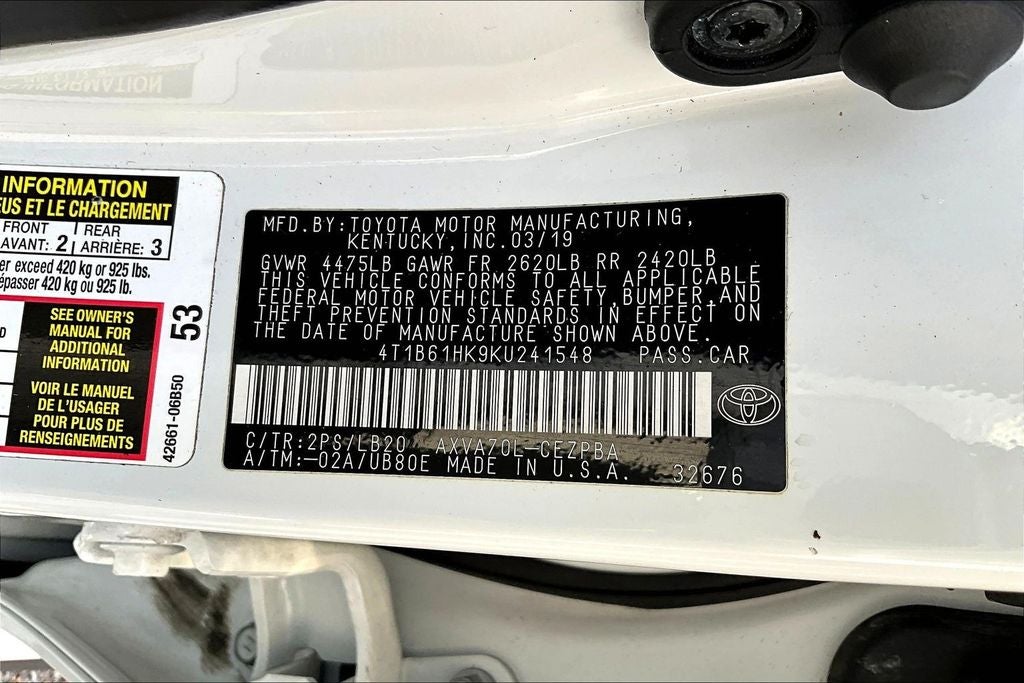 2019 Toyota Camry XSE