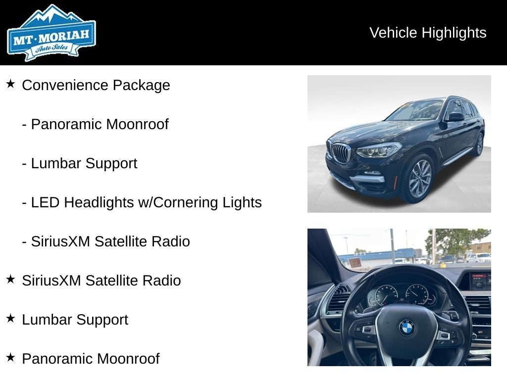 2019 BMW X3 sDrive30i