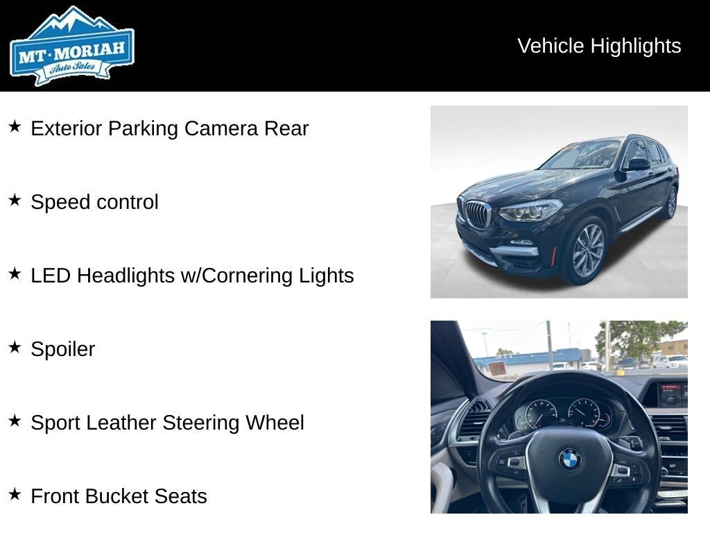 2019 BMW X3 sDrive30i