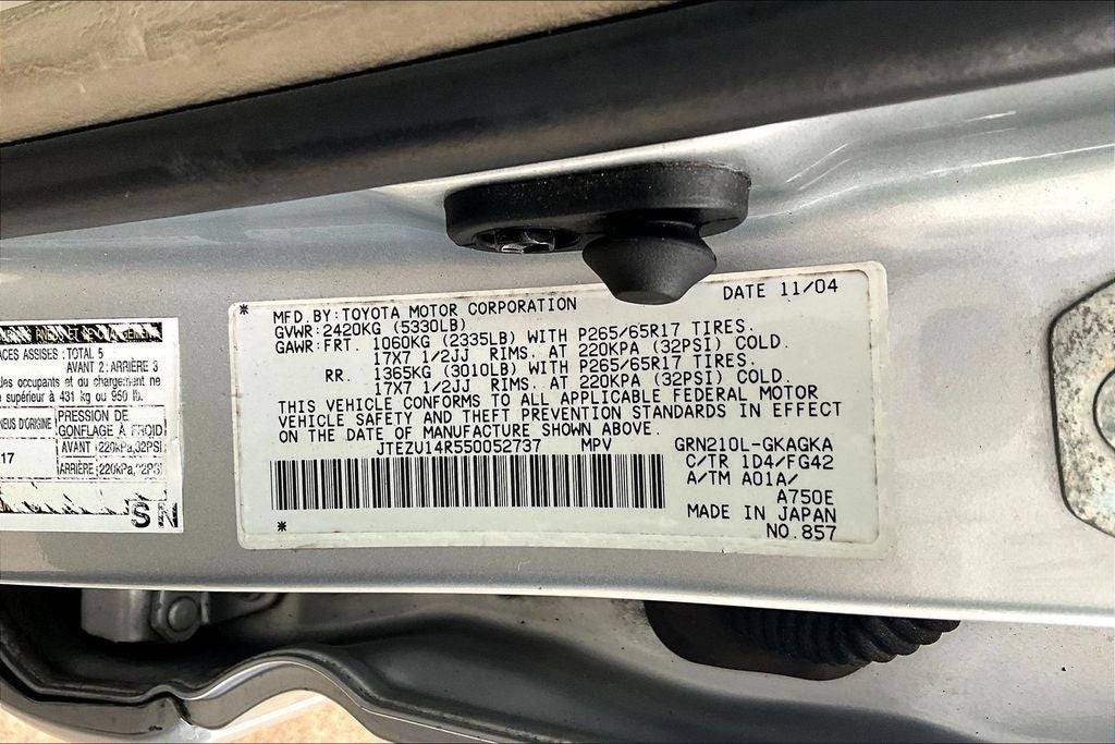 2005 Toyota 4Runner SR5