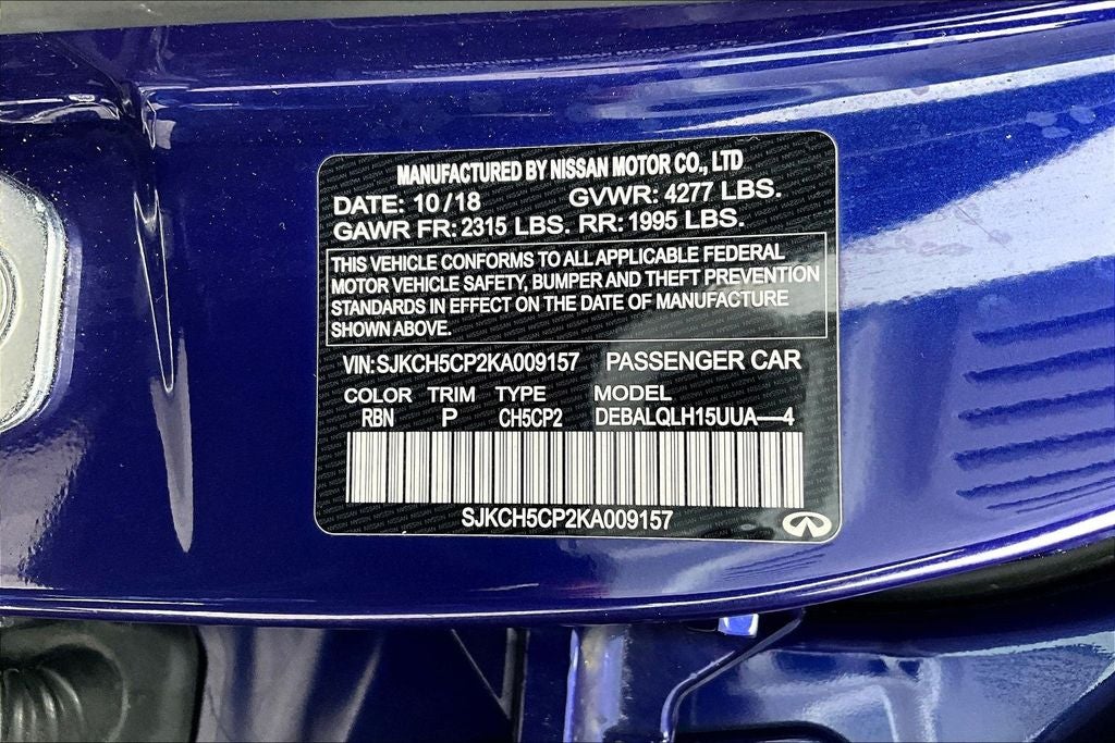 2019 INFINITI QX30 LUXE