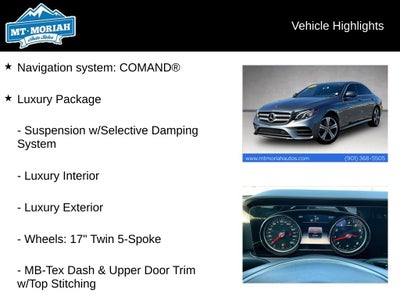 2018 Mercedes-Benz E-Class E 300 4MATIC®